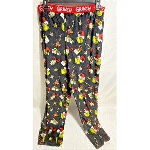Dr. Seuss Grinch Women's Lounge Pants w Pockets Soft Velour NEW